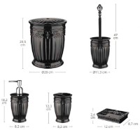 Set pentru baie Okyanus Black OKY606-1 imaginea #2 — magazin online Desire.md