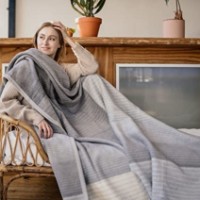 Плед IBENA Jacquard Granada Grey 150x200cm фото №4 — интернет-магазин Desire.md