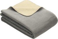 Плед IBENA Plain Dublin Double Face Grey/Beige 220x240cm фото №1 — интернет-магазин Desire.md