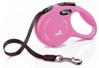 Lesă Flexi New Classic S Tape 5m Pink