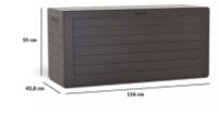 Cutie depozitare pentru gradină Prosperplast Woodebox MBWL280-440U