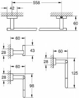 Набор для ванной комнаты Grohe Essentials 4 in 1 (40778001) фото №2 — интернет-магазин Desire.md