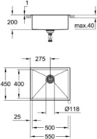 Chiuvetă de bucătărie Grohe K700 60-S (31726SD0) imaginea #4 — magazin online Desire.md