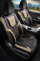 Set huse Panda Pars Bej cu Negru 2pcs imaginea #1 — magazin online Desire.md