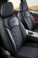 Set huse Panda Malta Negru cu ața Sură