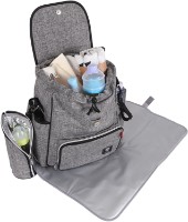 Сумка для мам Qplay MB-007 Light Grey фото №3 — интернет-магазин Desire.md