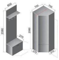 Прихожая Arta Mobilei Ferara 2,3 AM25 фото №2 — интернет-магазин Desire.md