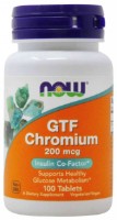 Витамины NOW GTF Chromium 200mcg 100tab
