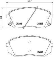 Комплект тормозных колодок TEXTAR 2520504 фото №2 — интернет-магазин Desire.md