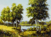 Pictura cu diamante după numere Strateg Берёзовая роща (FA40494)