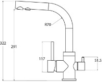 Смеситель для кухни Aquasanita Helika 2663 Grafit фото №2 — интернет-магазин Desire.md