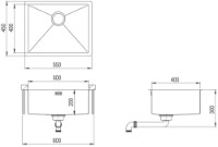 Chiuvetă de bucătărie Aquasanita Helika Dera DER100L-T imaginea #2 — magazin online Desire.md