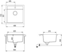Chiuvetă de bucătărie Aquasanita Tesa SQT100 Grafit imaginea #2 — magazin online Desire.md