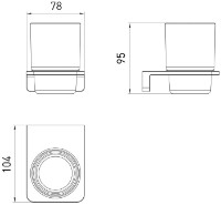 Стакан для зубных щёток VOLLE Solo (2510.220106) фото №2 — интернет-магазин Desire.md
