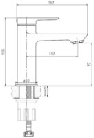 Смеситель для умывальника VOLLE Libra (1521.010104) фото №2 — интернет-магазин Desire.md