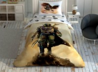 Lenjerie de pat pentru copii Tac Star Wars Mandalorian Dust Cloud (60259522)