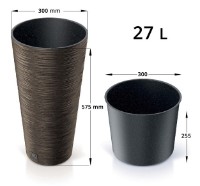 Ghiveci Prosperplast Furu Slim ECO Wood DFRH300W-4625W imaginea #2 — magazin online Desire.md