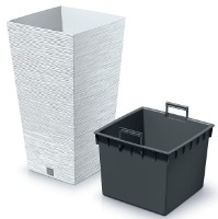 Цветочный горшок Prosperplast Furu Square DFSH350-S449 фото №2 — интернет-магазин Desire.md