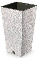 Цветочный горшок Prosperplast Furu Square ECO Wood (DFSH240W-S449W) фото №1 — интернет-магазин Desire.md