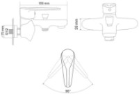Смеситель для ванны Rozzy Jenori Tulip (RBZ081-3) фото №2 — интернет-магазин Desire.md