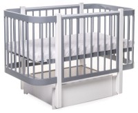 Кроватка Eucalyptus Karol Plus Gray/White (DS-904) фото №2 — интернет-магазин Desire.md