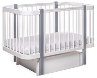 Pătuţ Eucalyptus Karol Plus White/Gray (DS-902)