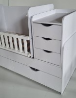 Pătuţ Eucalyptus Larry Premium Transformer Vanilla (DS-1003) imaginea #3 — magazin online Desire.md