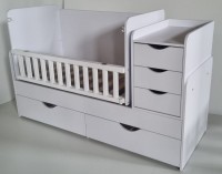 Pătuţ Eucalyptus Larry Premium Transformer Vanilla (DS-1003) imaginea #4 — magazin online Desire.md