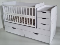 Pătuţ Eucalyptus Larry Premium Transformer Vanilla (DS-1003) imaginea #5 — magazin online Desire.md