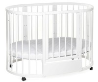 Pătuţ Eucalyptus Olivia Plus White (DS-8011) imaginea #4 — magazin online Desire.md