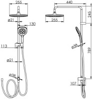 Душевой набор Imprese Bila Desne T-00260SQ фото №2 — интернет-магазин Desire.md