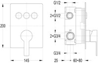 Baterie de duș Imprese Smart Click ZMK101901202 imaginea #2 — magazin online Desire.md