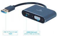 Разветвитель Cablexpert A-USB3-HDMIVGA-01 фото №2 — интернет-магазин Desire.md