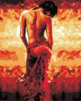 Алмазная картина по номерам PRC Fata în roșu 40x50 (06612)