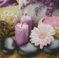 Pictura cu diamante după numere Strateg Цветы и свечи (CA-0048)