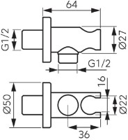 Suport de duș Ferro PKN14 imaginea #2 — magazin online Desire.md