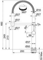 Смеситель для кухни Franke Pescara 360° Matte Black (115.0545.136) фото №2 — интернет-магазин Desire.md