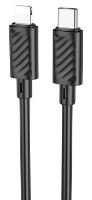 USB Кабель Hoco X88 Gratified Lightning 1m Black фото №1 — интернет-магазин Desire.md