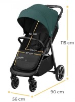 Carucior Kinderkraft Route Green (KSROUT00GRE0000) imaginea #8 — magazin online Desire.md
