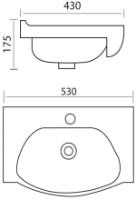 Умывальник Easil Roberto 50cm CAB4001-50 фото №2 — интернет-магазин Desire.md
