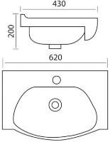 Lavoar Easil Roberto 60cm CAB4001-60 imaginea #2 — magazin online Desire.md
