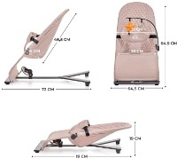 Детский шезлонг Kinderkraft Mini Beige (KBMIMI00BEG0000) фото №2 — интернет-магазин Desire.md