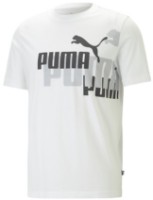 Tricou bărbătesc Puma Ess+ Logo Power Tee Puma White S