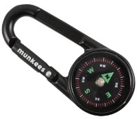 Брелок Munkees Carabiner Compass with Thermometer Black