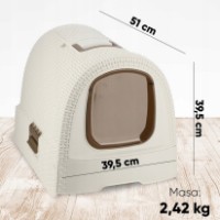 Биотуалет для кошек Curver Pet Life Cat Off White (198849) фото №4 — интернет-магазин Desire.md