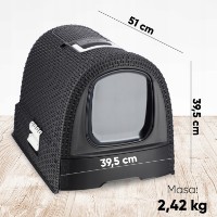 Биотуалет для кошек Curver Pet Life Cat Anthracite (198846) фото №3 — интернет-магазин Desire.md