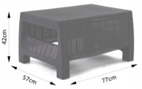 Masă Keter Corfu II Table Graphite (241945) imaginea #4 — magazin online Desire.md