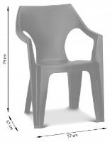 Scaun Keter Dante Low Back  White (220573) imaginea #2 — magazin online Desire.md