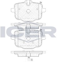Комплект тормозных колодок ICER 182005-200 фото №2 — интернет-магазин Desire.md