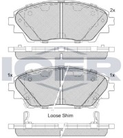 Комплект тормозных колодок ICER 182171 фото №2 — интернет-магазин Desire.md
